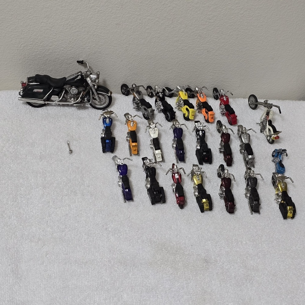 Lot of 22 Harley-Davidson Maisto Matchbox Diecast Motorcycles #50 1980s / 90s